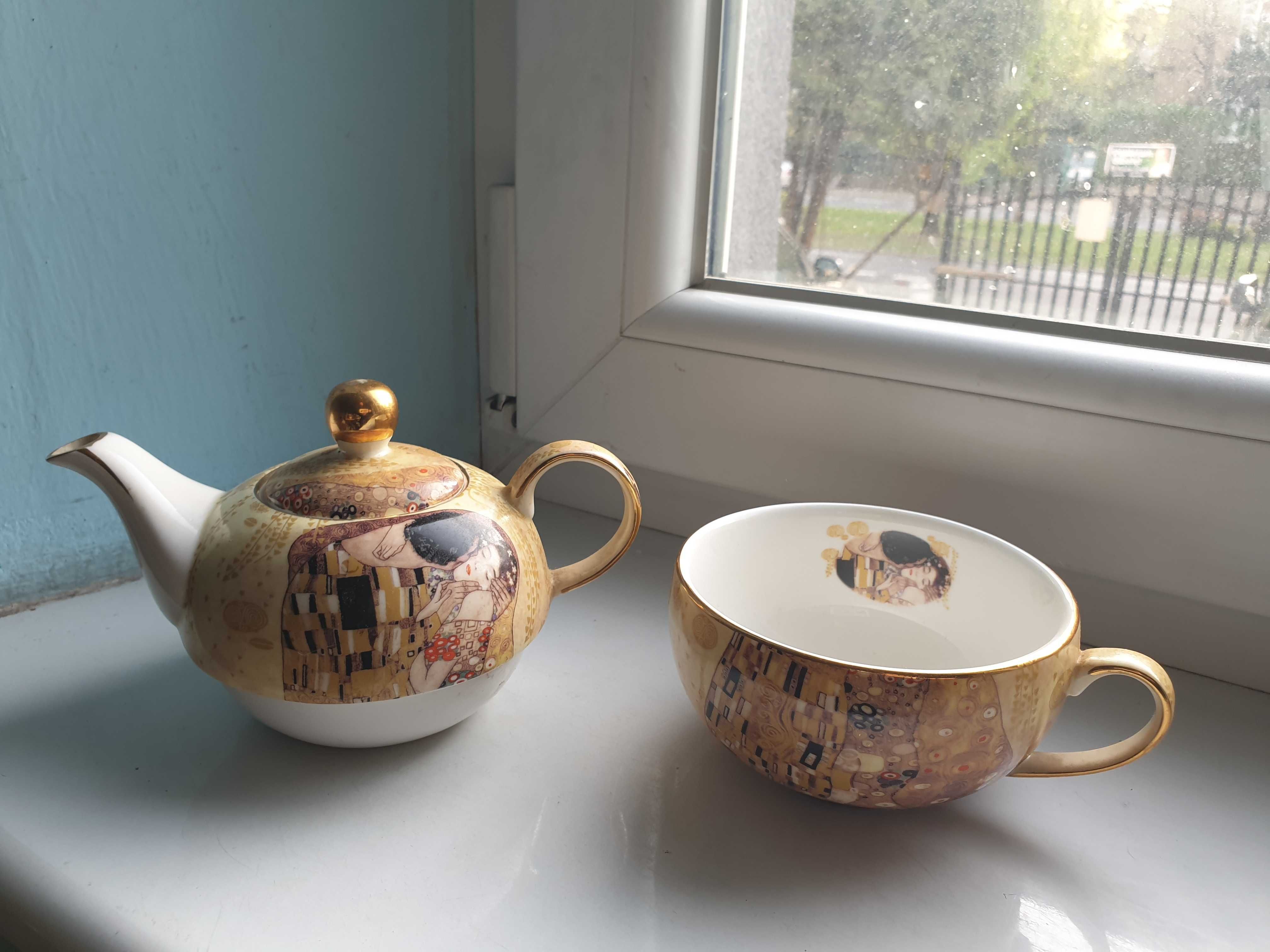 dzbanek i filiżanka porcelana Gustaw Klimt