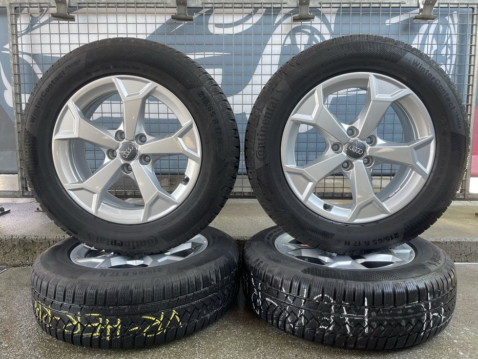 Oryginalne Felgi Audi 17” 6.5Jx17H2 ET38 + Zimowe Opony Continental