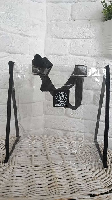 сумка упаковка Chanel прозрачная жидкое стекло