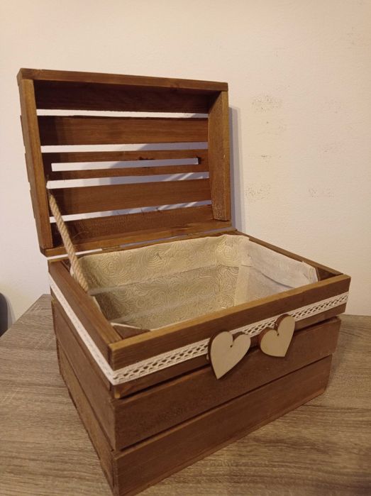 Rustykalna skrzynka pudełko na koperty ślub wesele