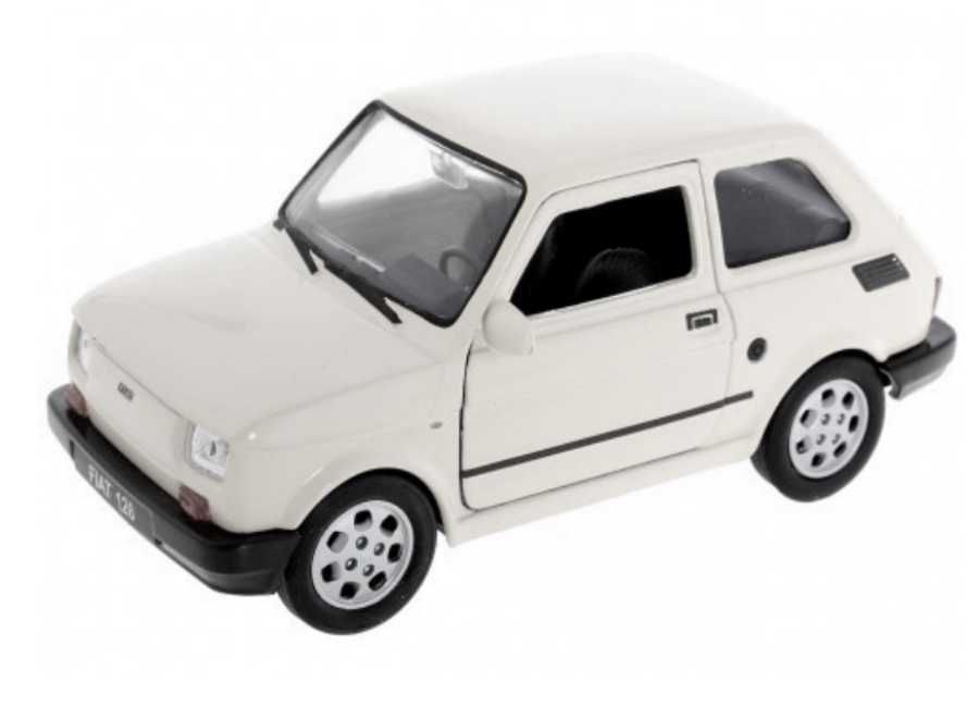 Fiat 126p model WELLY PRL 1:34 maluch biały