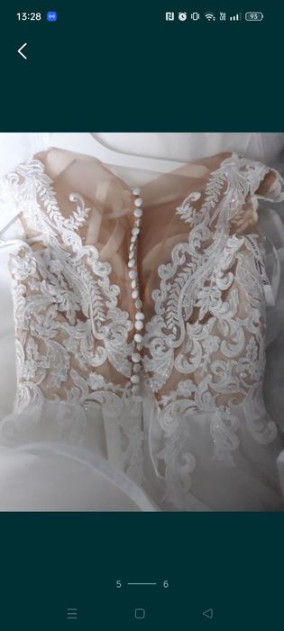 Suknia ślubna Sabrina kolor Ivory koronka tiul r. 36