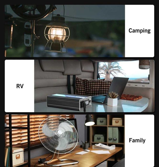 Инвертор 5000 Вт 12В → 220В  FDIK черный, чистая синусоида Гарантия