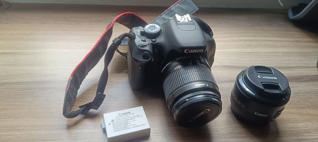 Canon EOS 600D - Lustrzanka APS-C + Obiektyw 18-55mm IS II i Jasny 50m