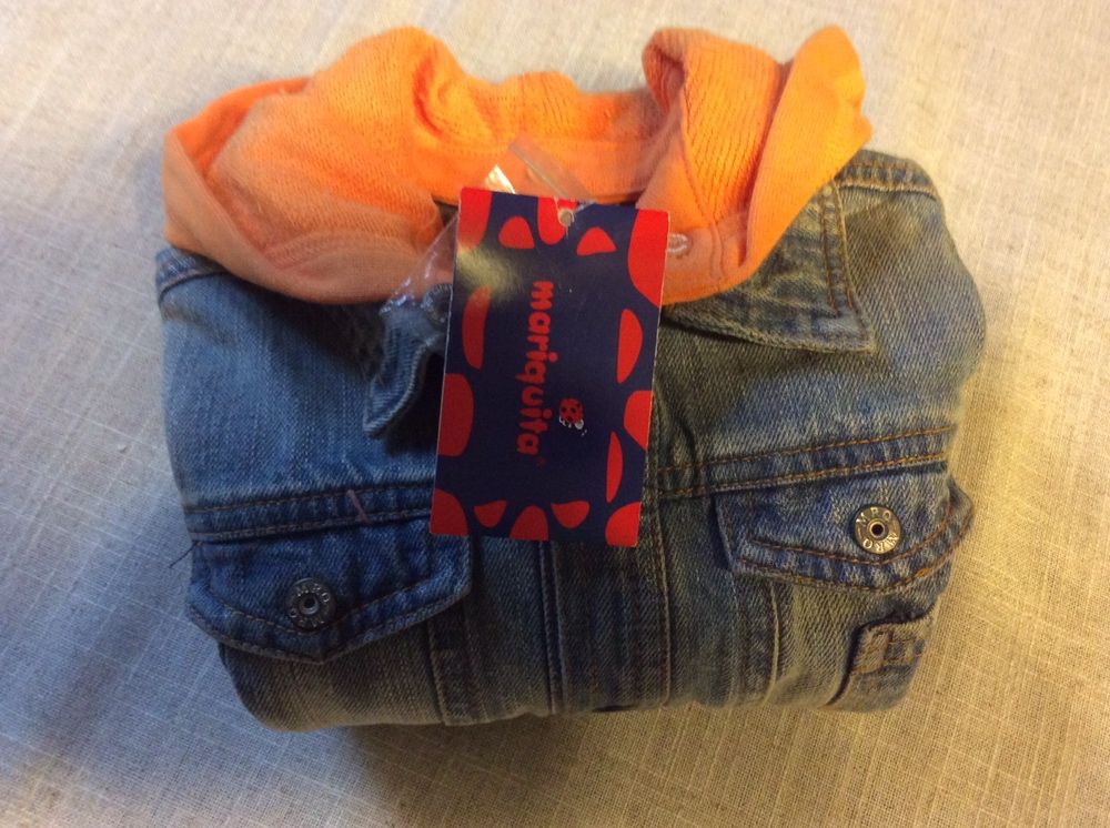 Kurtka chłopięca jeans 86 cm Mariquita nowa z kapturem