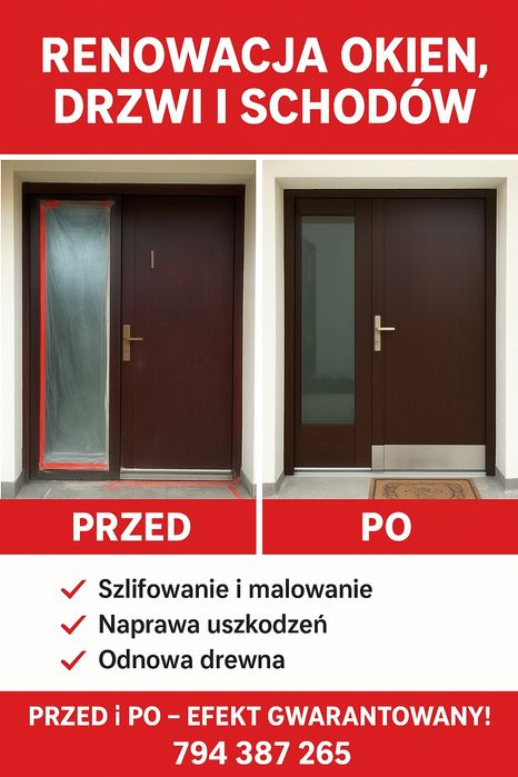 Naprawa i Regulacja okien Uszczelnienie Serwis Złota rączka Dzisiaj