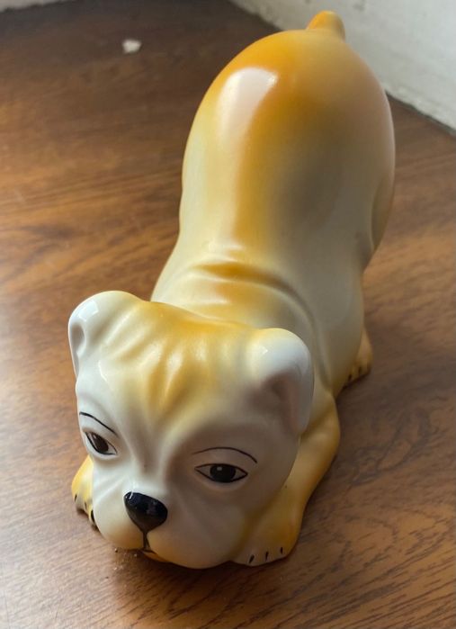 Статуетка  Собака "Бульдог 1 серія" Коростенський фарфор, ручна робота