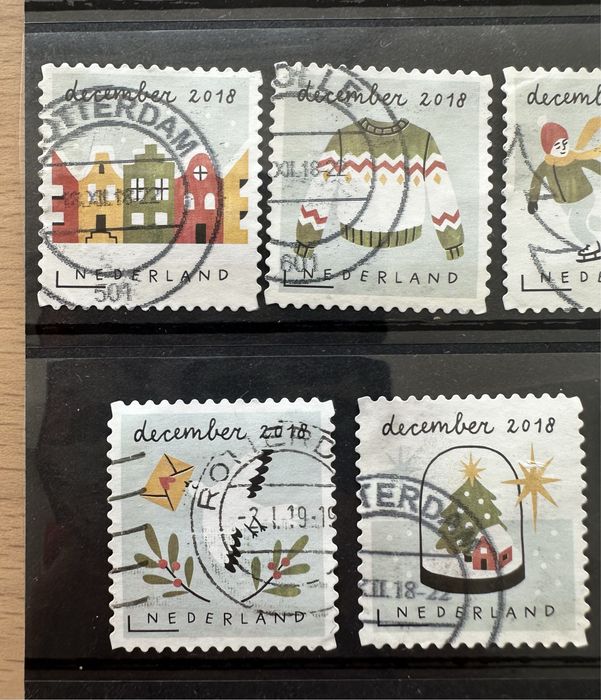 Selos de Natal Holanda 2018 - Serie Completa