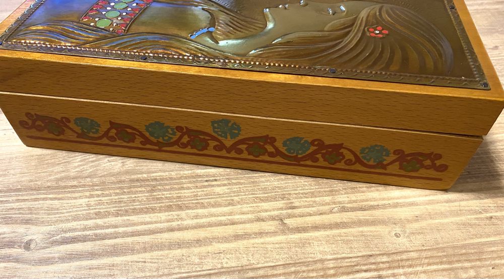 Шкатулка «Волошка», дерев’яна скринька