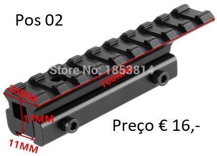 Suporte/Abraçadeira/Montura | Arma | Caça | Mira | Laser | lanterna