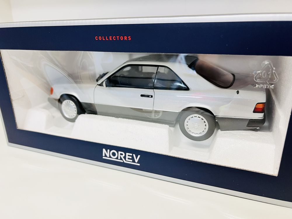 Mercedes-Benz 300CE C124 srebrny full open norev 1/18