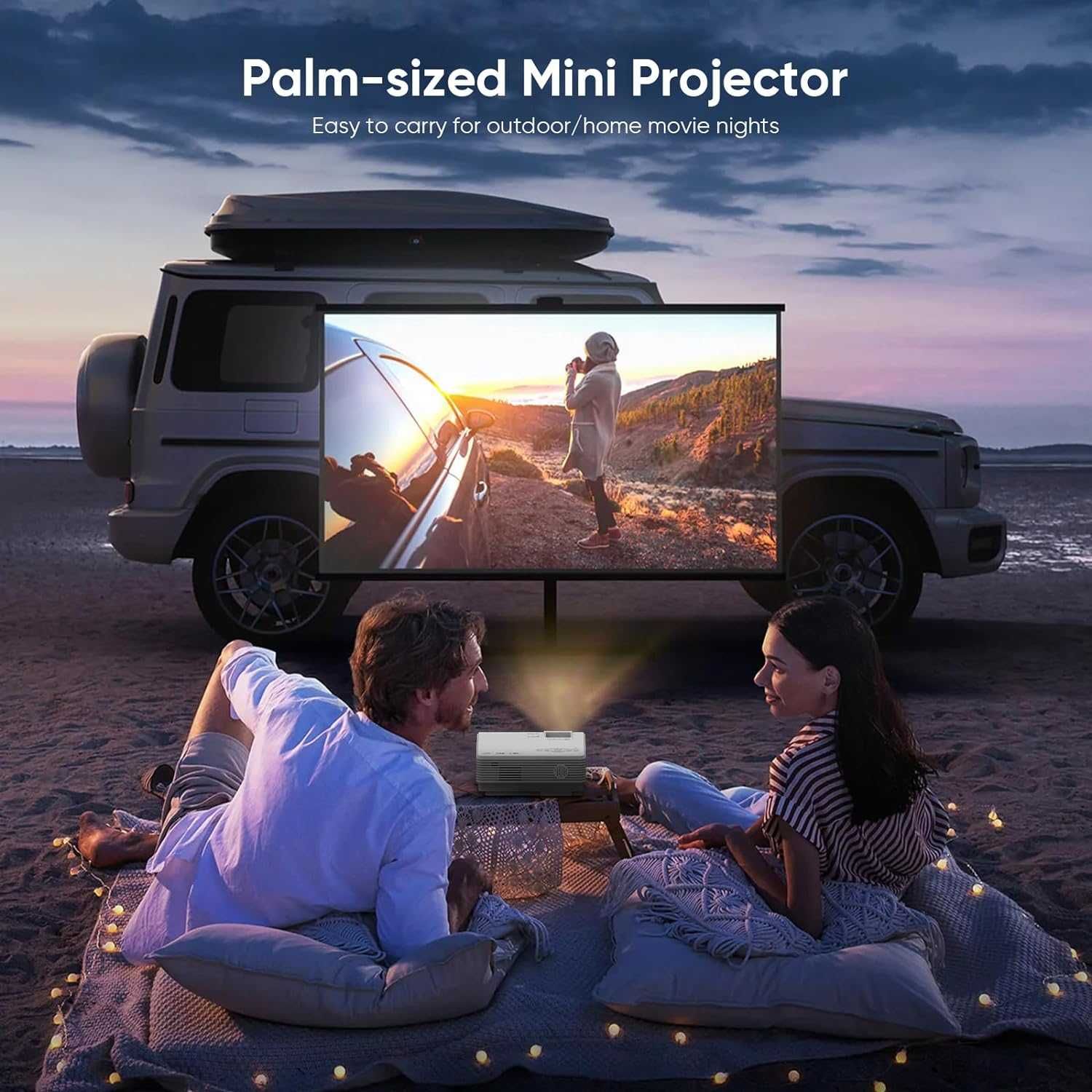 Przenośny Mini Projektor Rzutnik Led Miracast 1080p Wifi Bluetooth 5g