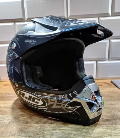 Kask motocyklowy crossowy HJC Phantom CS-X2 r. S + pas nerkowy