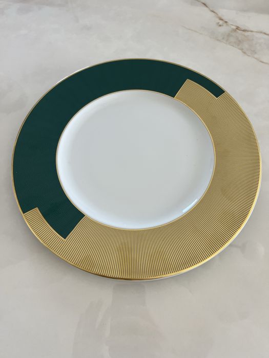 Prato marcador da vista alegre decoração Emerald
