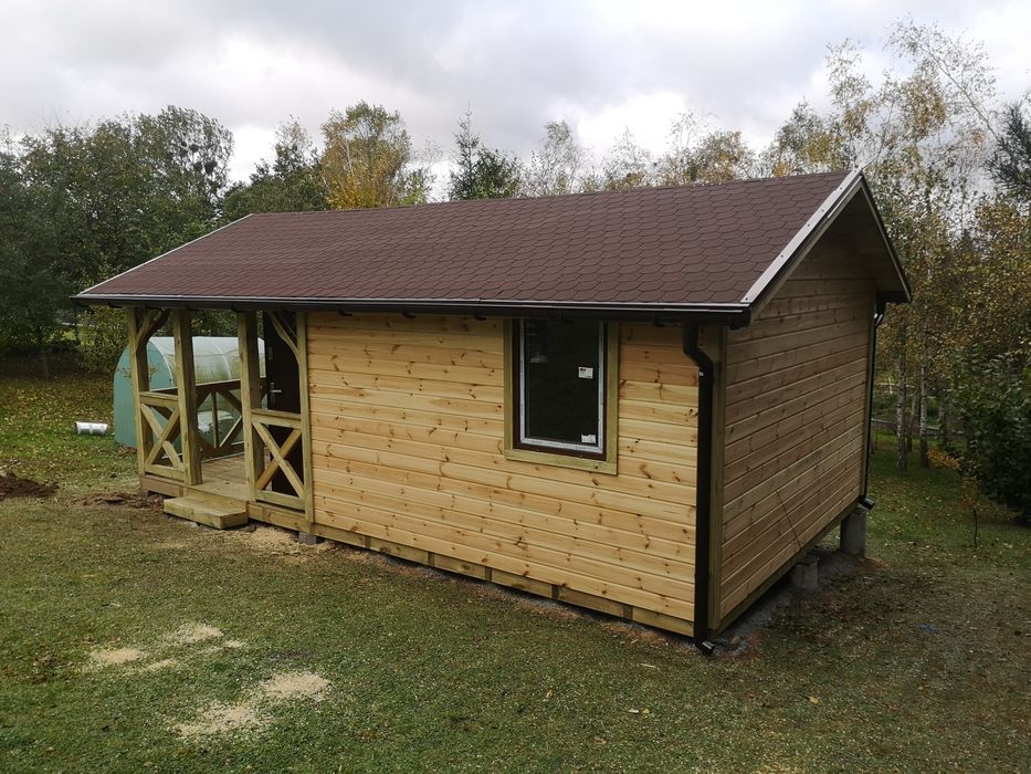 Domek letniskowy, narzędziowy, ogrodowy z drewna sosnowego