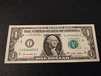 1 Jeden dollar banknot stan unc