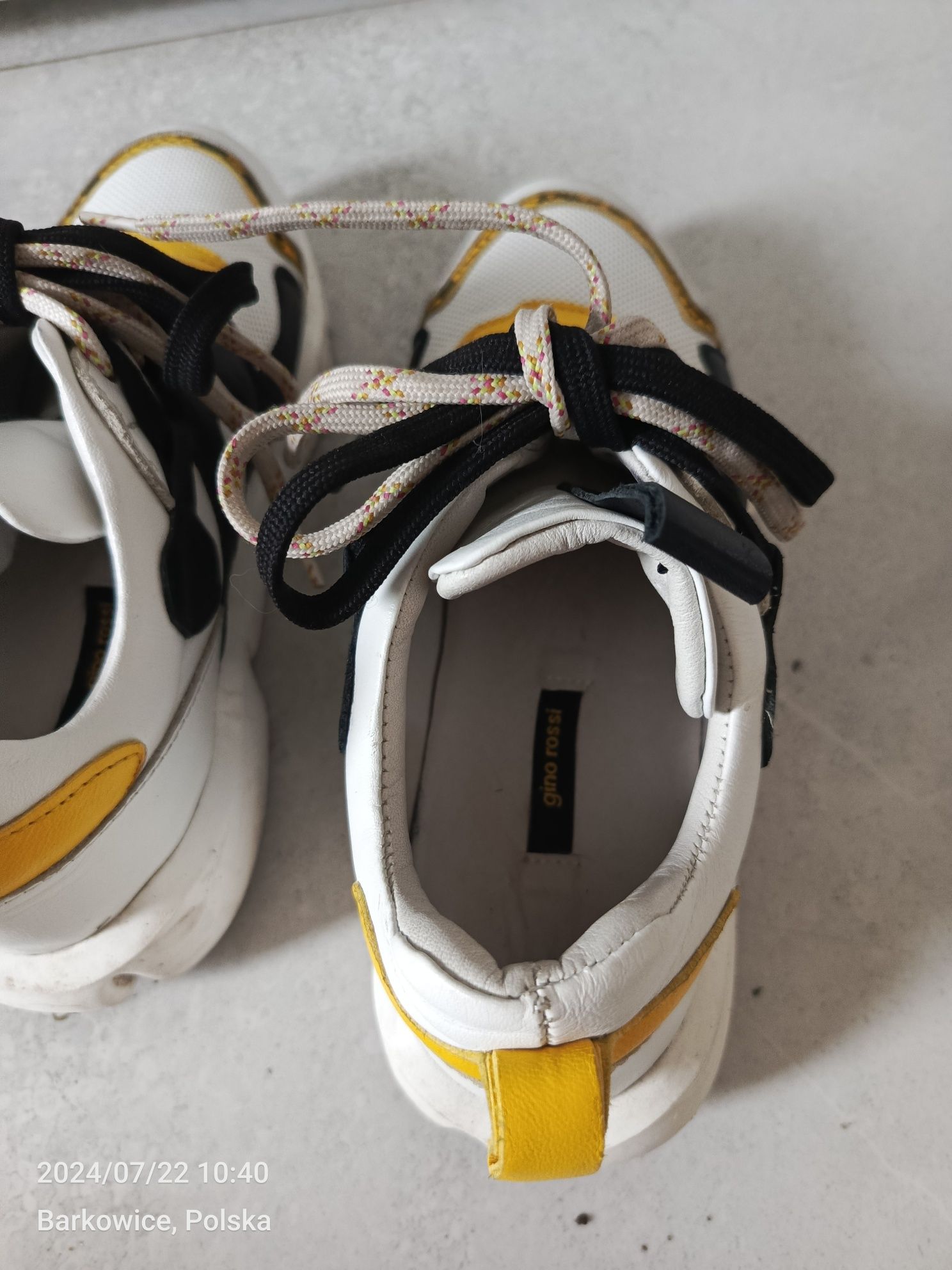 Buty sportowe sneakersy wiosna Gino Rossi 37 skóra tania wysyłka