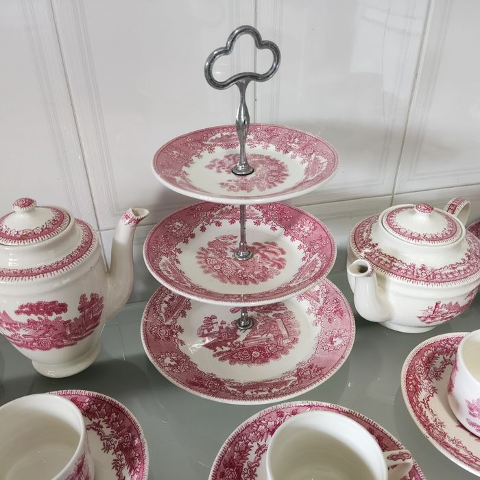 Conjunto de 38 peças serviço de Chá e Café antigo - Sacavém