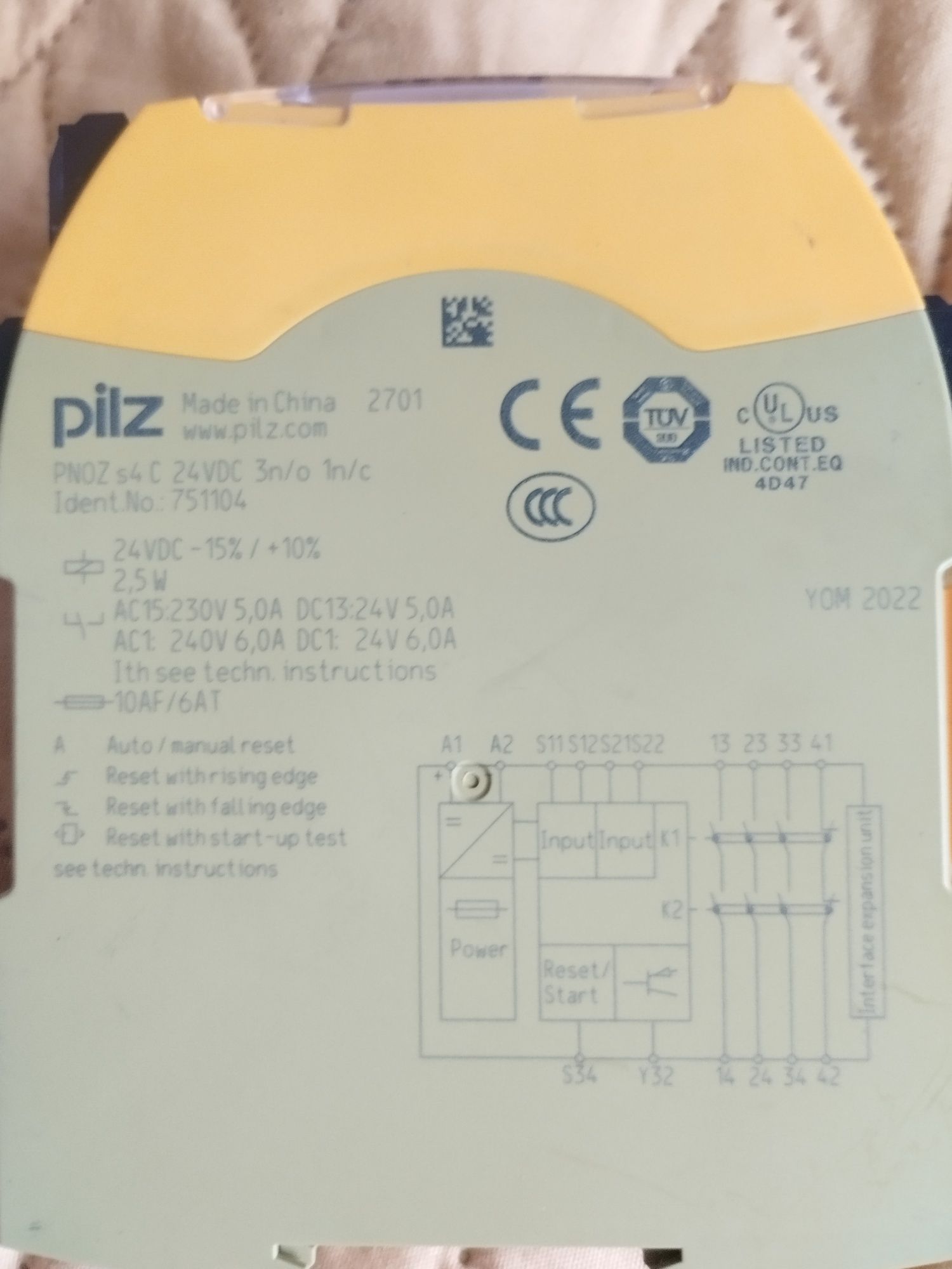 Pilz PNOZ S4 relé de segurança