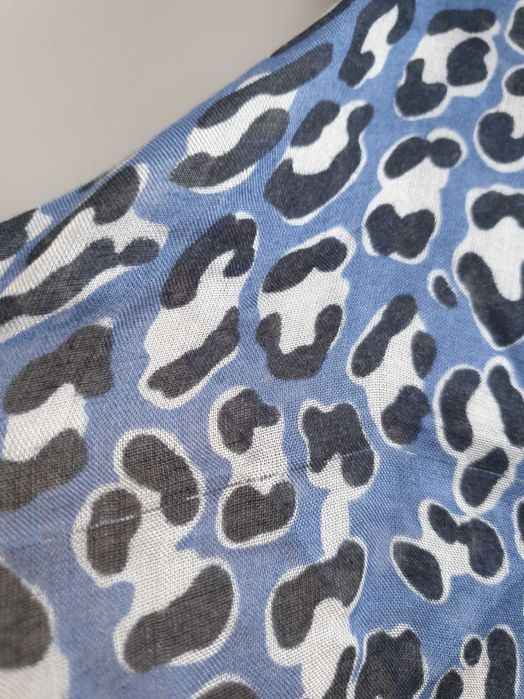Niebieska chusta szalik apaszka panterka nowa z metką TK Maxx modal