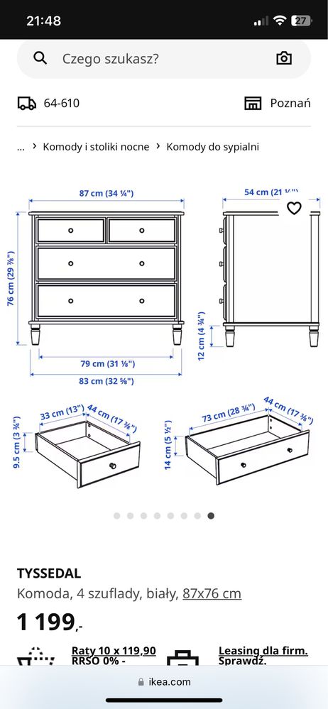 Komoda biała IKEA