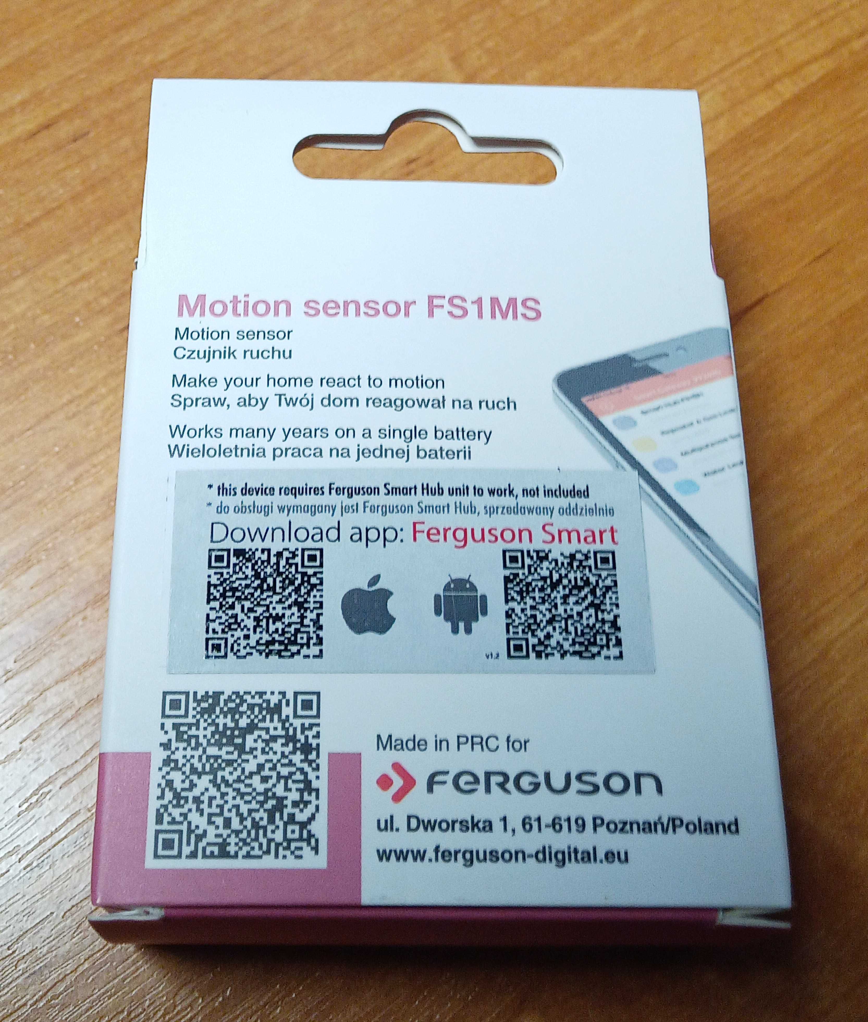 Czujnik ruchu FS1MS - Ferguson Smart Home - intelige