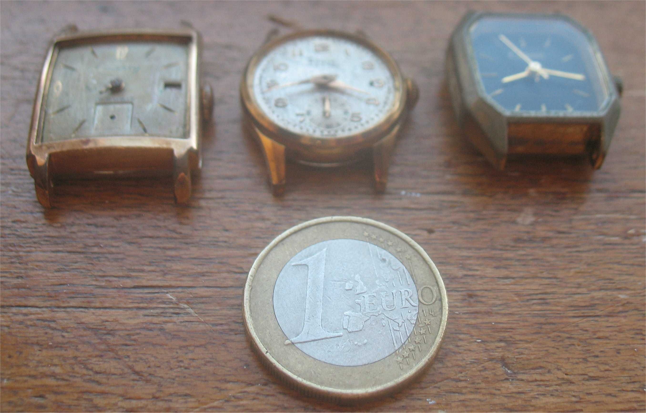 3 Relógios de Corda (Cauny,Relide,Canon) - senhora p/peças ou restauro