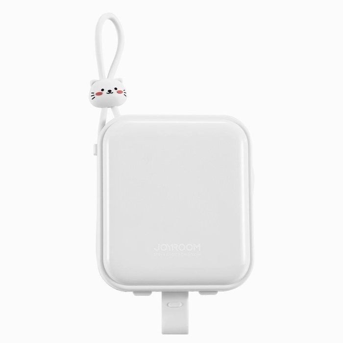 Joyroom powerbank z kablami USB C i Lightning 10000mAh 22.5W biały
