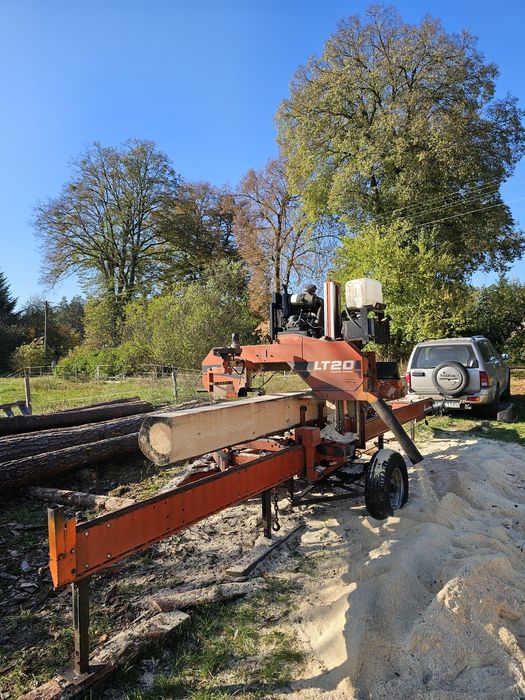 Trak objazdowy tartak mobilny spalinowy DIESEL deski kantówki krokwie