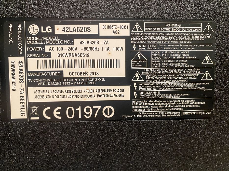 Sprzedam telewizor TV LG 42 cale
