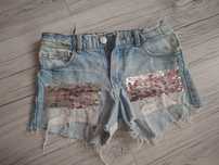 Zara 116cm spodenki jeansowe modne