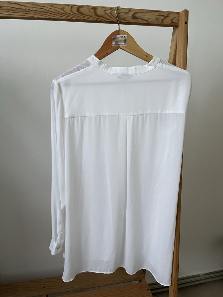 Біла блузка біла сорочка святкова сорочка 50