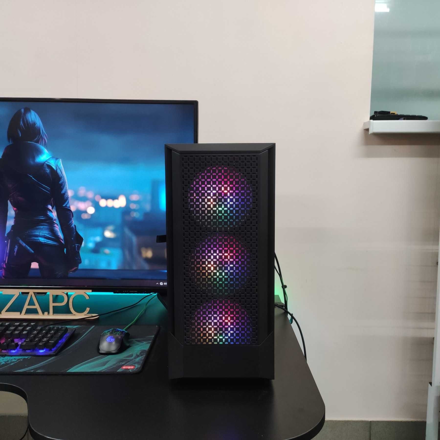 Компютер Новый Ryzen 5 5500, 16GB DDR4, ASUS RTX 4060, SSD 512GB