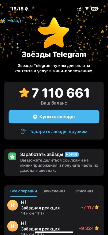 Телеграмм звезды
