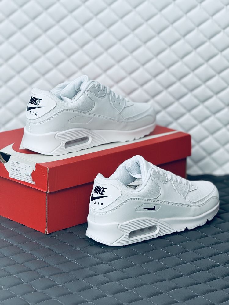 Nike air max 90 all white кроссовки мужские весенние Найк Аир Макс 90