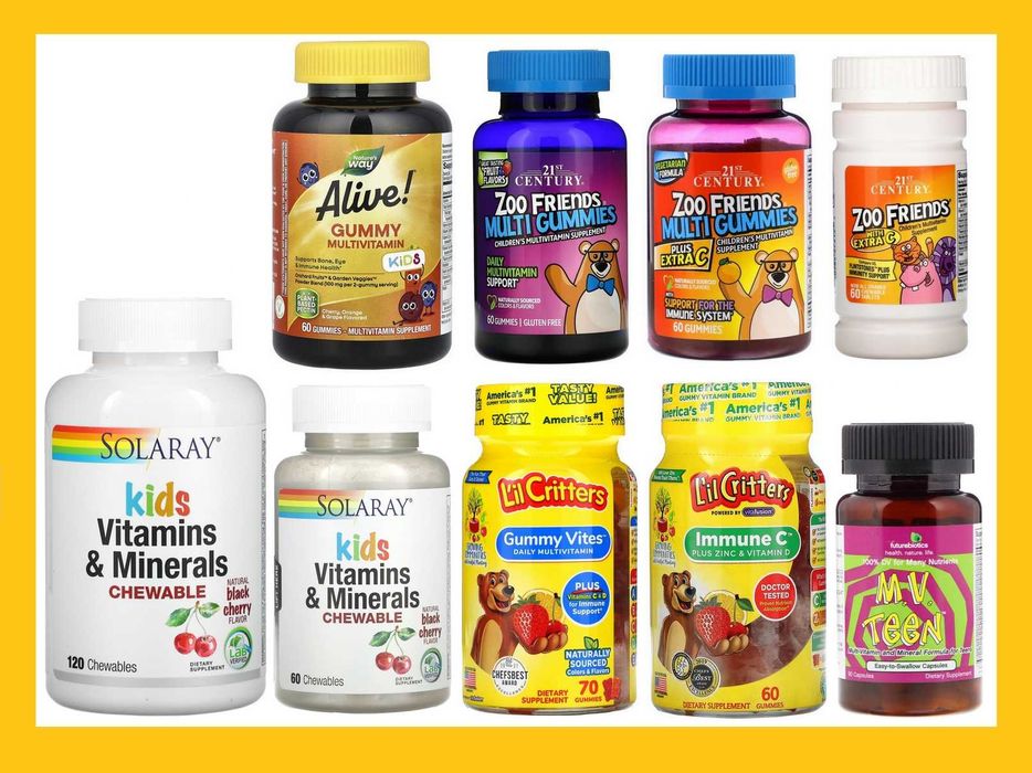 Жувальні вітамін мультивітаміни для дітей Now Foods Nature Way Solaray