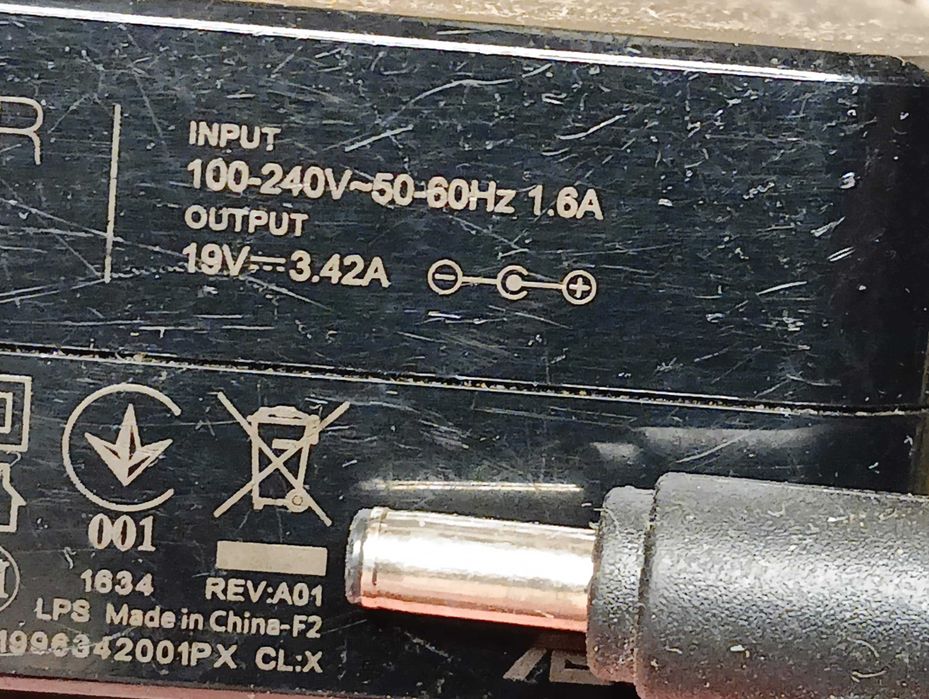Блок живлення зарядне до ноутбука ASUS 19V 3.42A 65W (4.0×1.35mm)