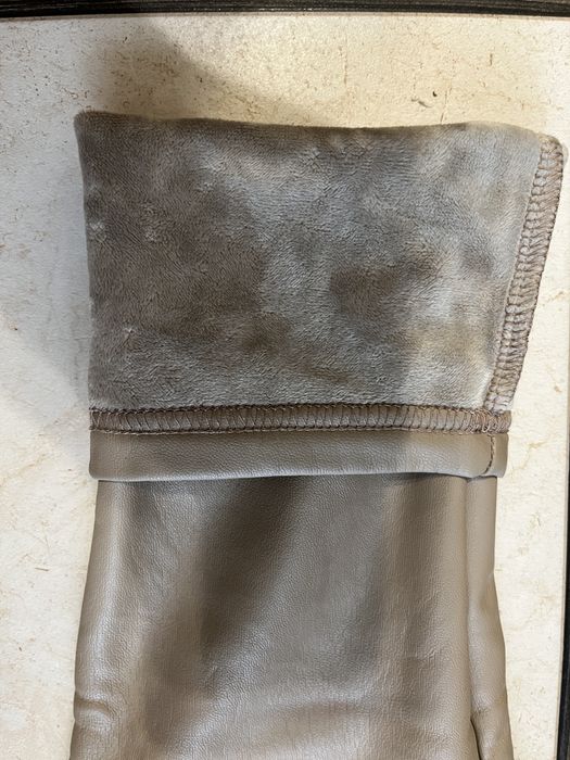 Лосини для вагітних шкіряні, на хутрі, штани