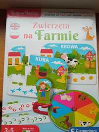 Nowa gra Clementoni Uczę się bawiąc Zwierzęta na farmie gra edukacyjna