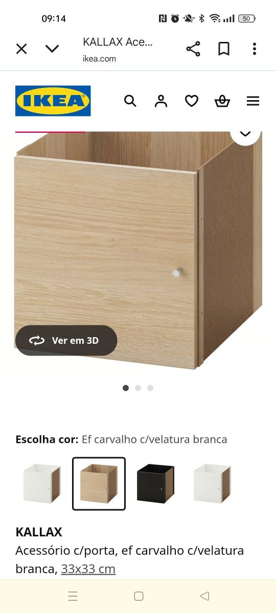 Estante Kallax com acessórios (gavetas e portas)