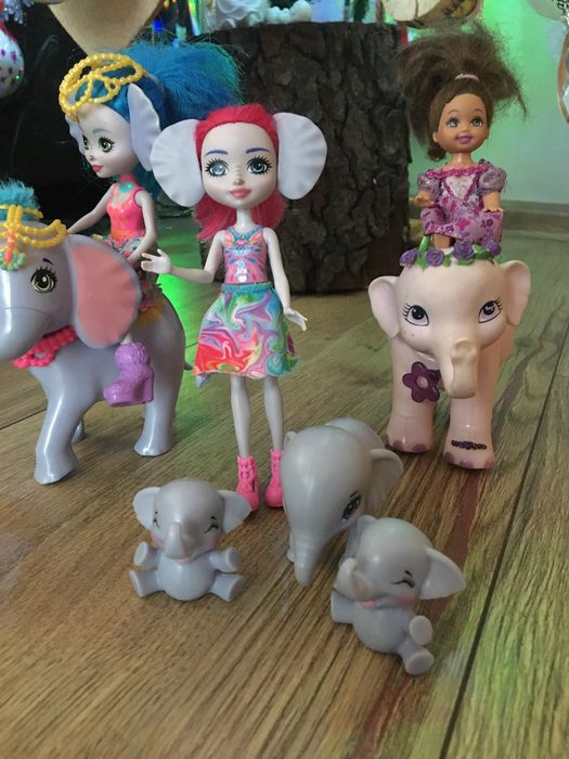 Zestaw enchantimals słoń elephants+ lalka na słoniu