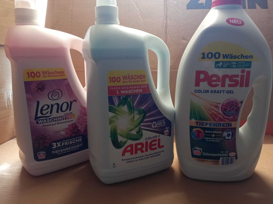 Proszek, płyn do prania Persil, Ariel, Lenor