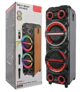 Караоке акустики SinG82(Bluetooth,USB,SD,FM, пультДУ) 2безпроводных ми