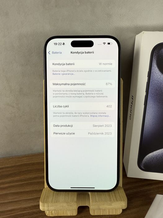 iPhone 15 Pro 128GB Tytan Błękitny | ideał | dowód zakupu | zestaw |