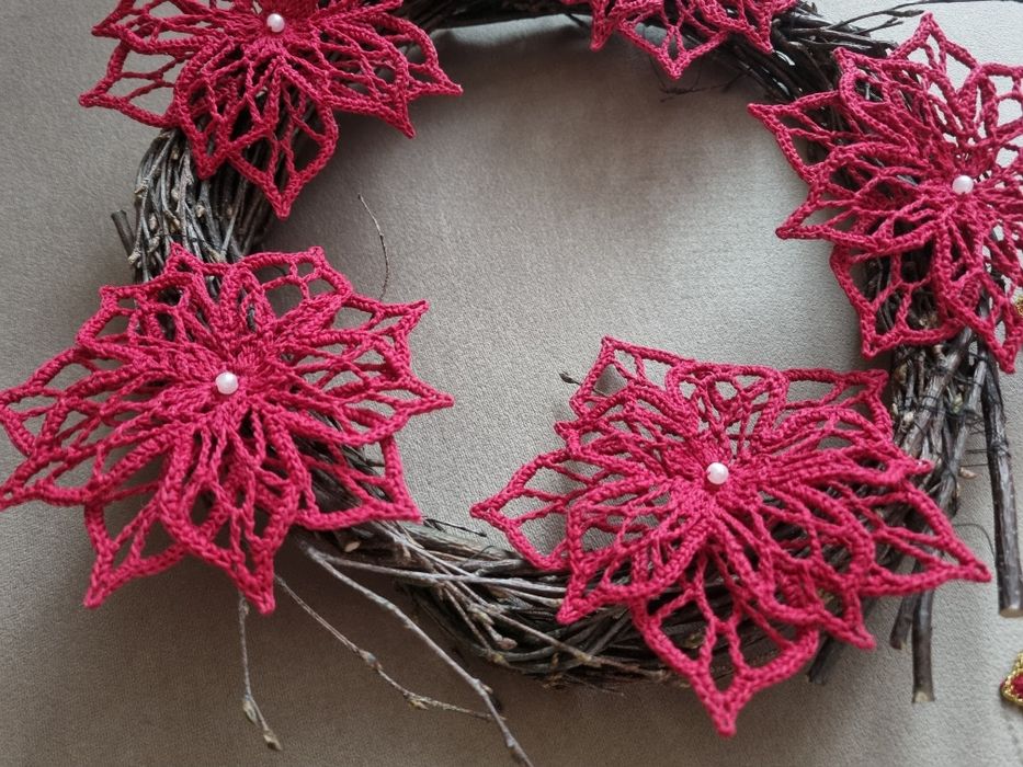 Ozdoby choinkowe w czerwieni gwiazdki