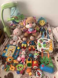 Duży zestaw zabawek dla dziecka, fisher price szczeniaczek, pozytywka