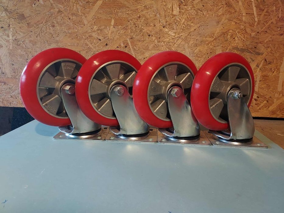 Kółka obrotowe  do dużych obciążeń aluminiowo-poliuretanowe 4 sztuki