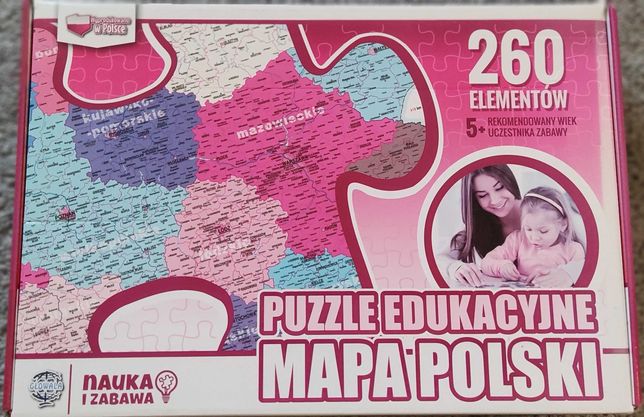 puzzle edukacyjne - Mapa Polski, 260 elementów