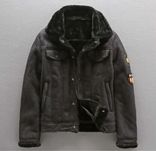 Kurtka zimowa pilotka kożuszek vintage skórzana ciepła army styl