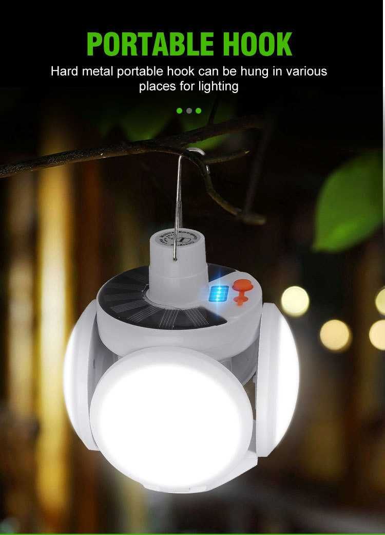 Оригинал! Кемпинг Лампа фонарь с аккумулятором+солнечна батарея BL2029